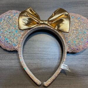 Disney Glittery Gold Bow Headband